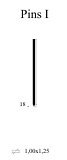 Шпилька Omer Pins I/18 (Италия) (гвоздик без шляпки) диаметром 1,00х1,25 мм