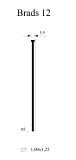 Штифт Omer Brads 12/45 (Италия) (гвоздик со шляпкой) диаметром 1,00х1,25 мм
