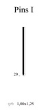 Шпилька Omer Pins I/20 (Италия) (гвоздик без шляпки) диаметром 1,00х1,25 мм