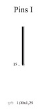 Шпилька Omer Pins I/15 (Италия) (гвоздик без шляпки) диаметром 1,00х1,25 мм