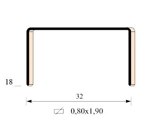 Скоба тип 32/18