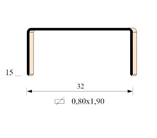 Скоба тип 32/15