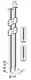 Реечные гвозди 21' с пластиковым соединением диаметром 2,8х90 мм